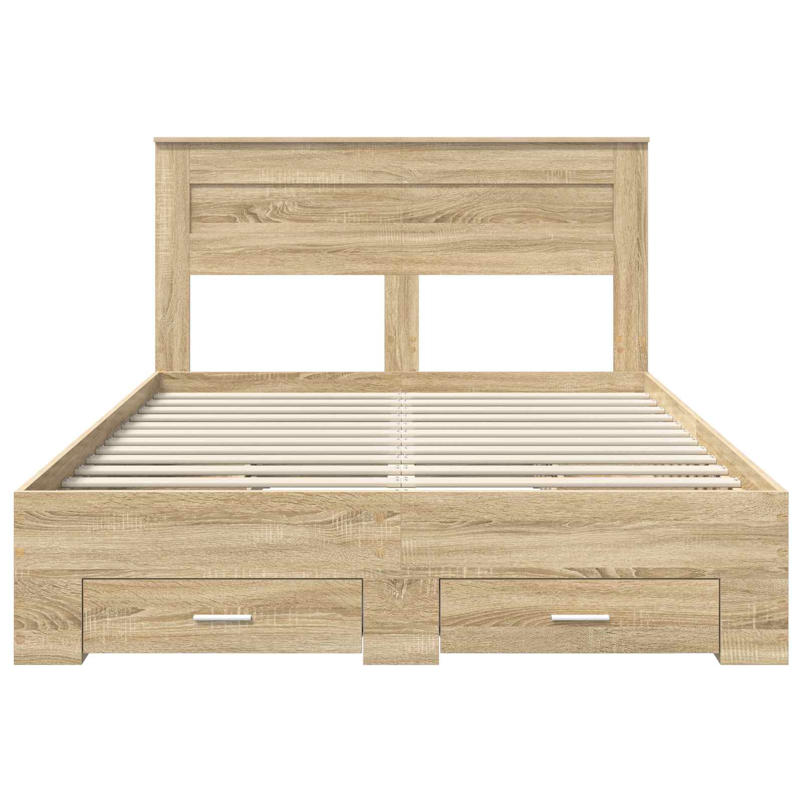 Bedframe met lade met hoofdeinde met opslag Bewerkt hout
