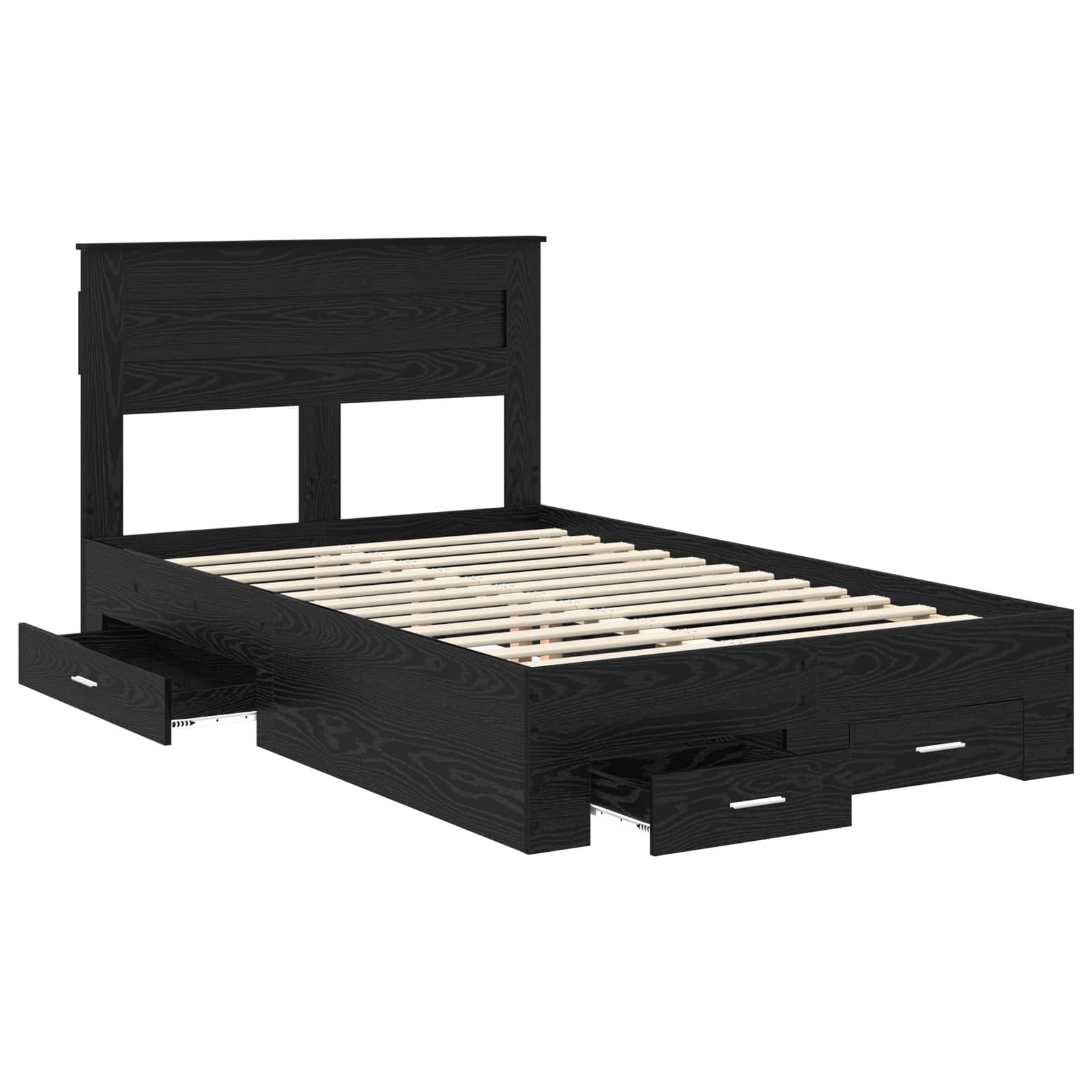 Bedframe met lade met hoofdeinde met opslag Bewerkt hout