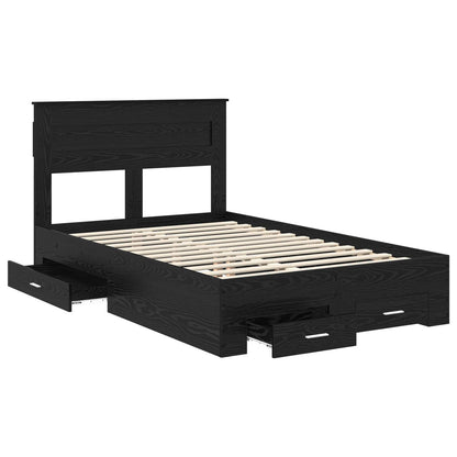 Bedframe met lade met hoofdeinde met opslag Bewerkt hout