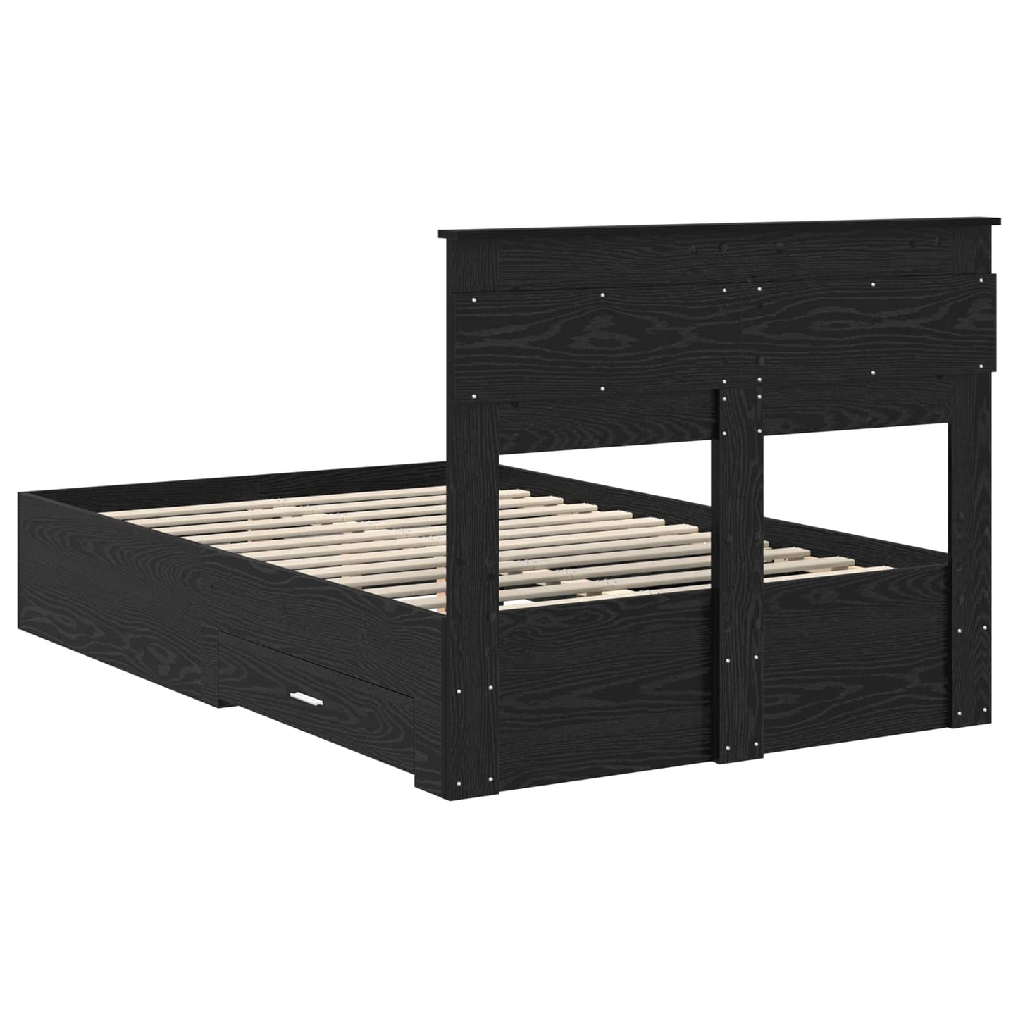 Bedframe met lade met hoofdeinde met opslag Bewerkt hout