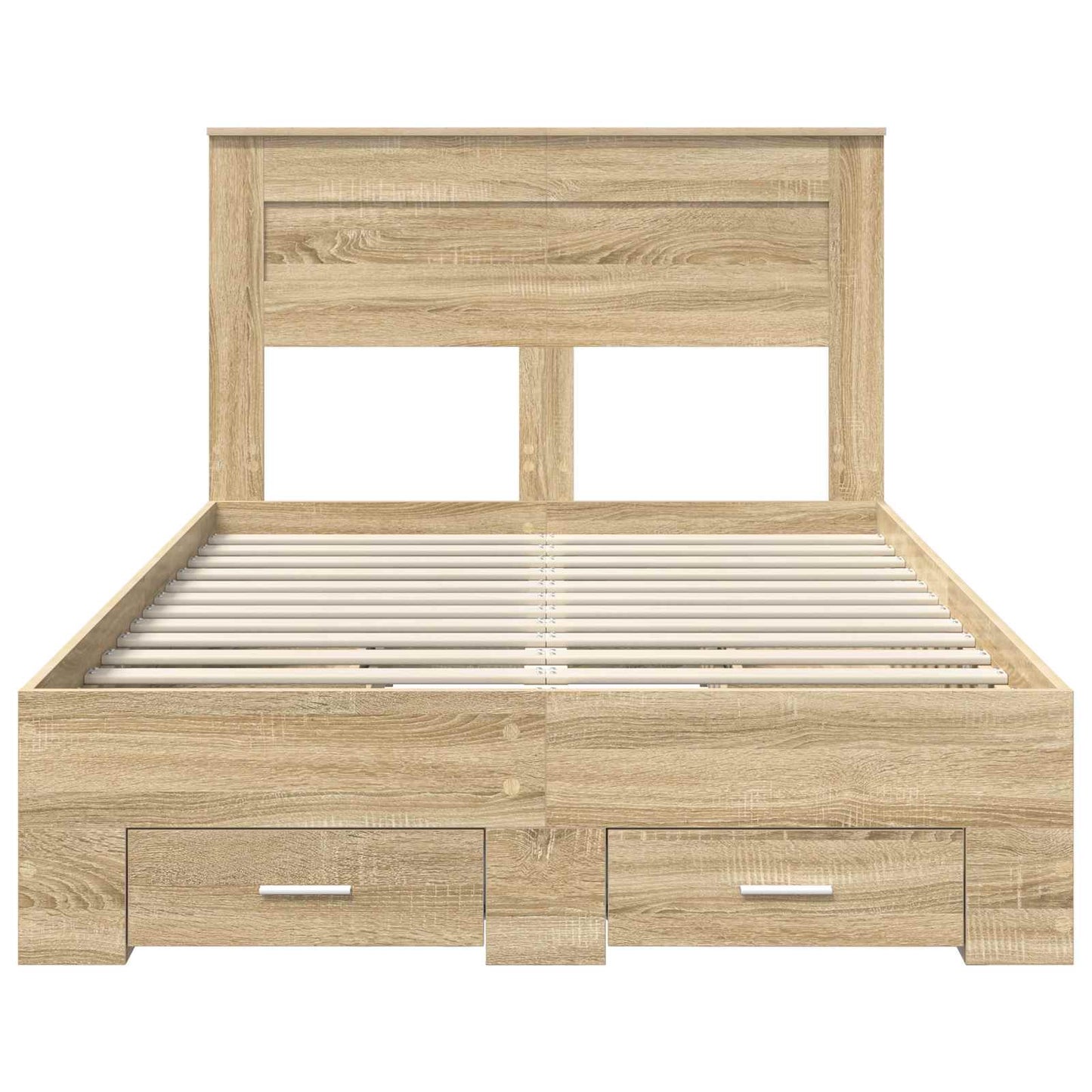 Bedframe met lade met hoofdeinde met opslag Bewerkt hout
