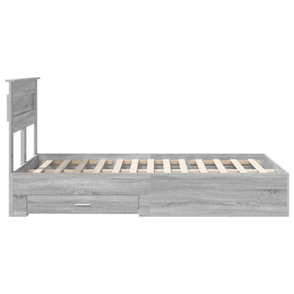 Bedframe met lade met hoofdeinde met opslag Bewerkt hout
