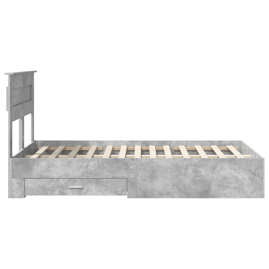 Bedframe met lade met hoofdeinde met opslag Bewerkt hout