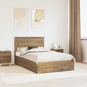 Bedframe 120x190 cm eiken met hoofdeinde