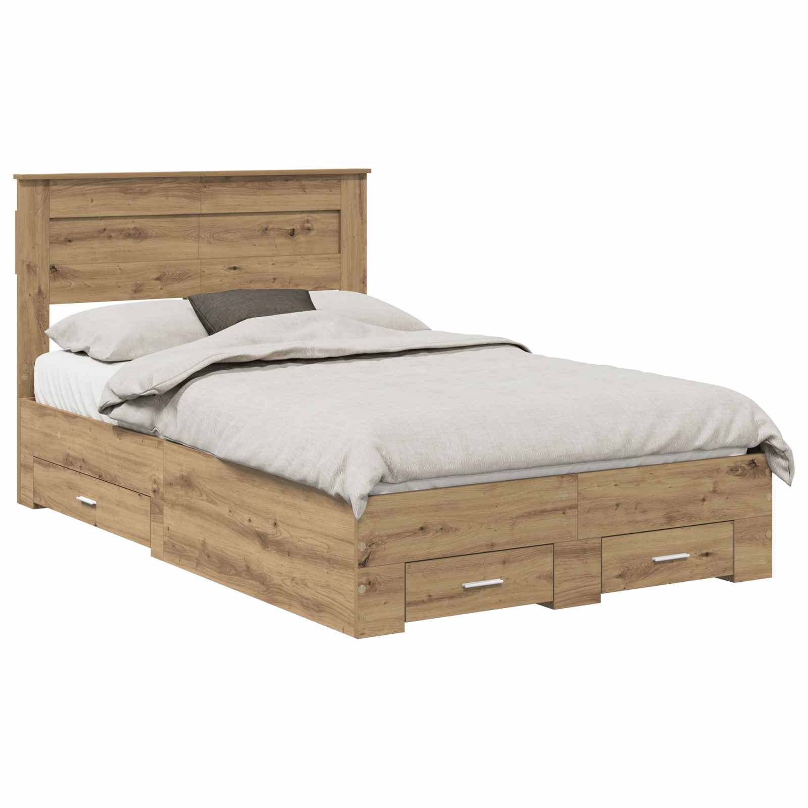 Bedframe met lade met hoofdeinde met opslag Bewerkt hout