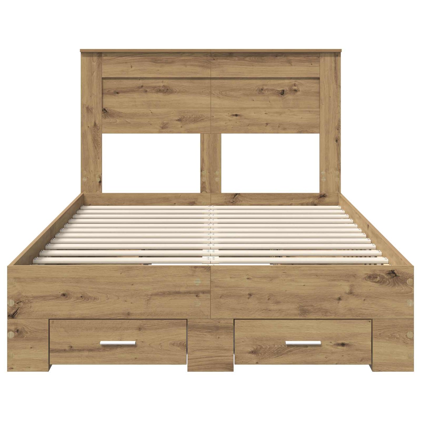 Bedframe met lade met hoofdeinde met opslag Bewerkt hout