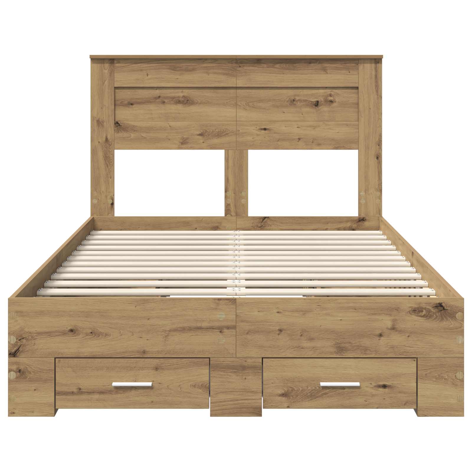 Bedframe met lade met hoofdeinde met opslag Bewerkt hout