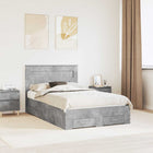 Bed frame with headboard Concrete Grey 120 x 200 cm Engineered wood