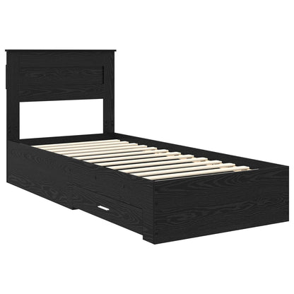 Bedframe met lade met hoofdeinde met opslag Bewerkt hout