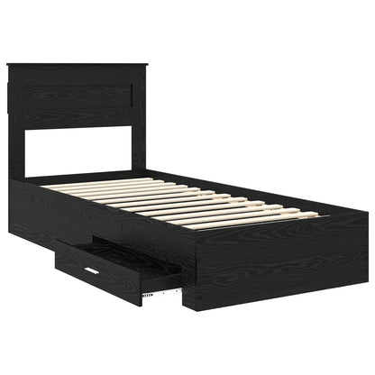 Bedframe met lade met hoofdeinde met opslag Bewerkt hout
