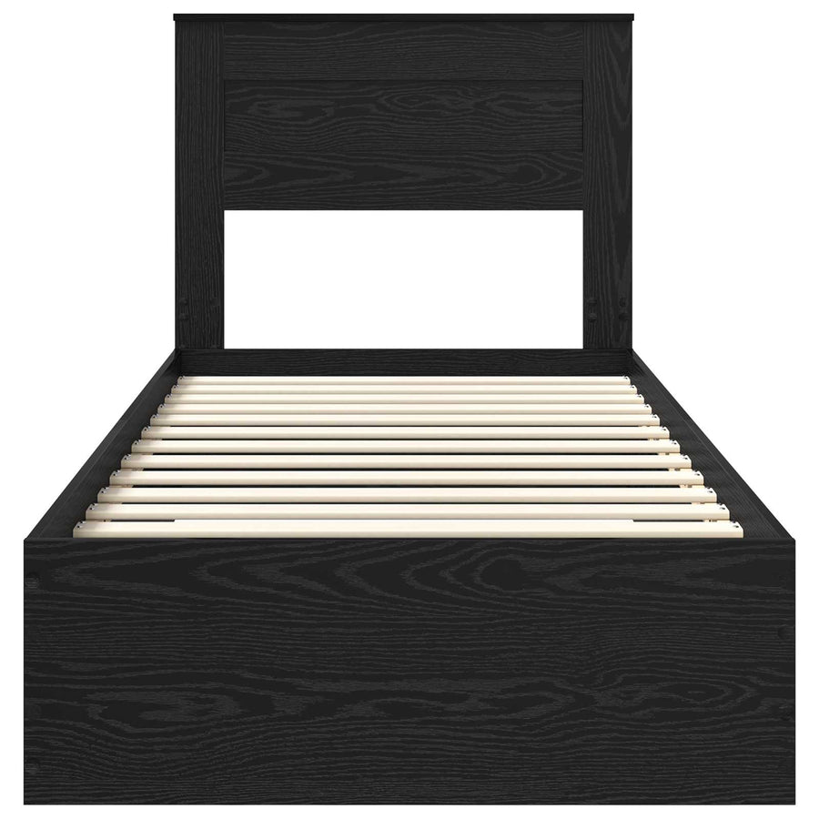 Bedframe met lade met hoofdeinde met opslag Bewerkt hout