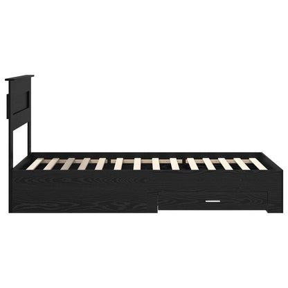 Bedframe met lade met hoofdeinde met opslag Bewerkt hout
