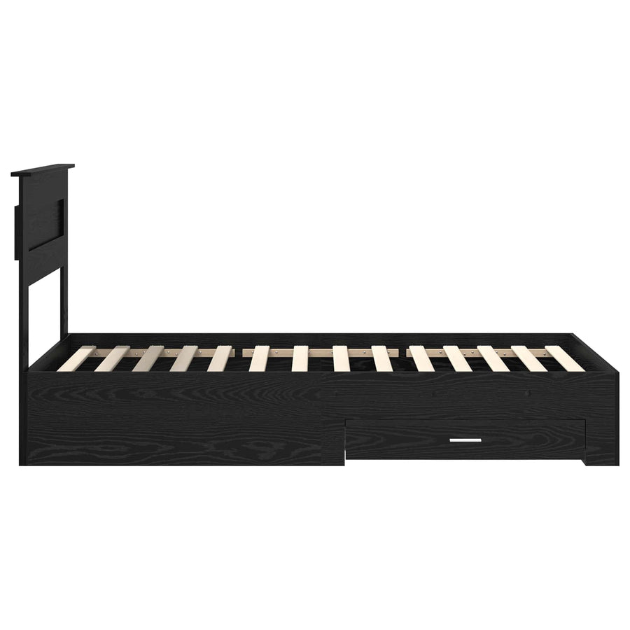 Bedframe met lade met hoofdeinde met opslag Bewerkt hout