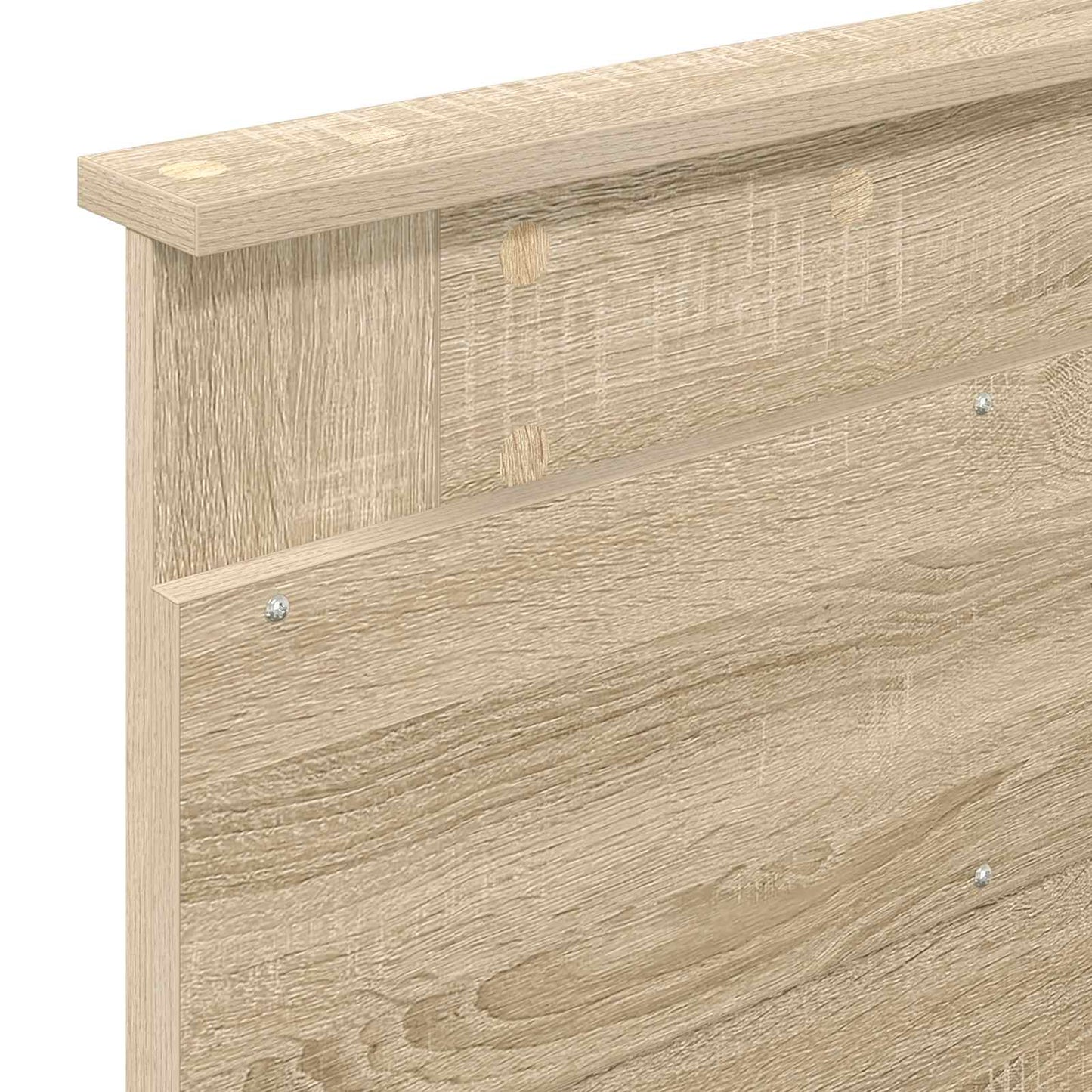 Bedframe met hoofdeinde Sonoma Eiken 100 x 200 cm Bewerkt hout