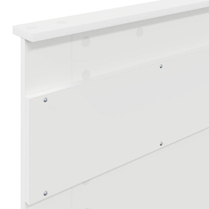 Bedframe met hoofdeinde met lade Wit 90 x 190 cm Bewerkt hout