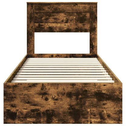 Bedframe met lade met hoofdeinde met opslag Bewerkt hout