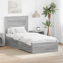 Bedframe met lade met hoofdeinde met opslag Bewerkt hout