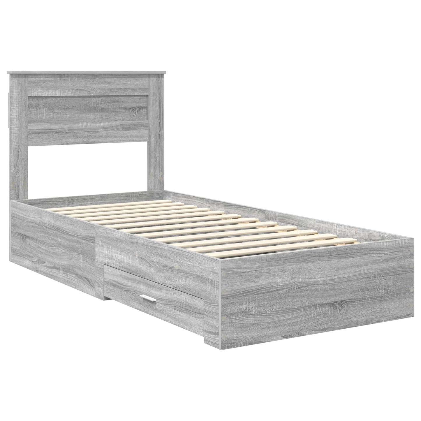 Bedframe met lade met hoofdeinde met opslag Bewerkt hout