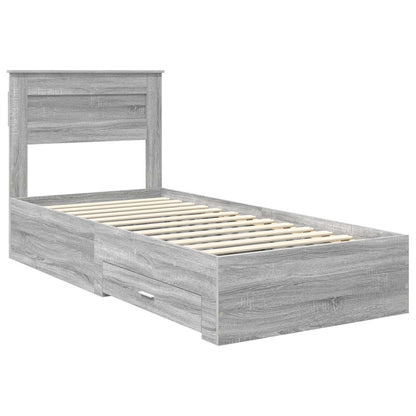 Bedframe met lade met hoofdeinde met opslag Bewerkt hout