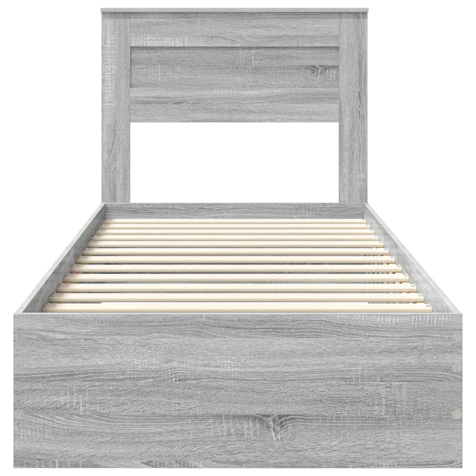 Bedframe met lade met hoofdeinde met opslag Bewerkt hout
