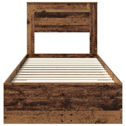 Bedframe met lade met hoofdeinde met opslag Bewerkt hout