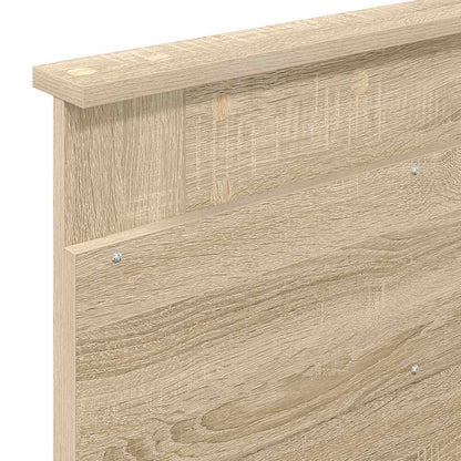 Bedframe Sonoma Eiken en Zilver 75 x 190 cm Bewerkt hout