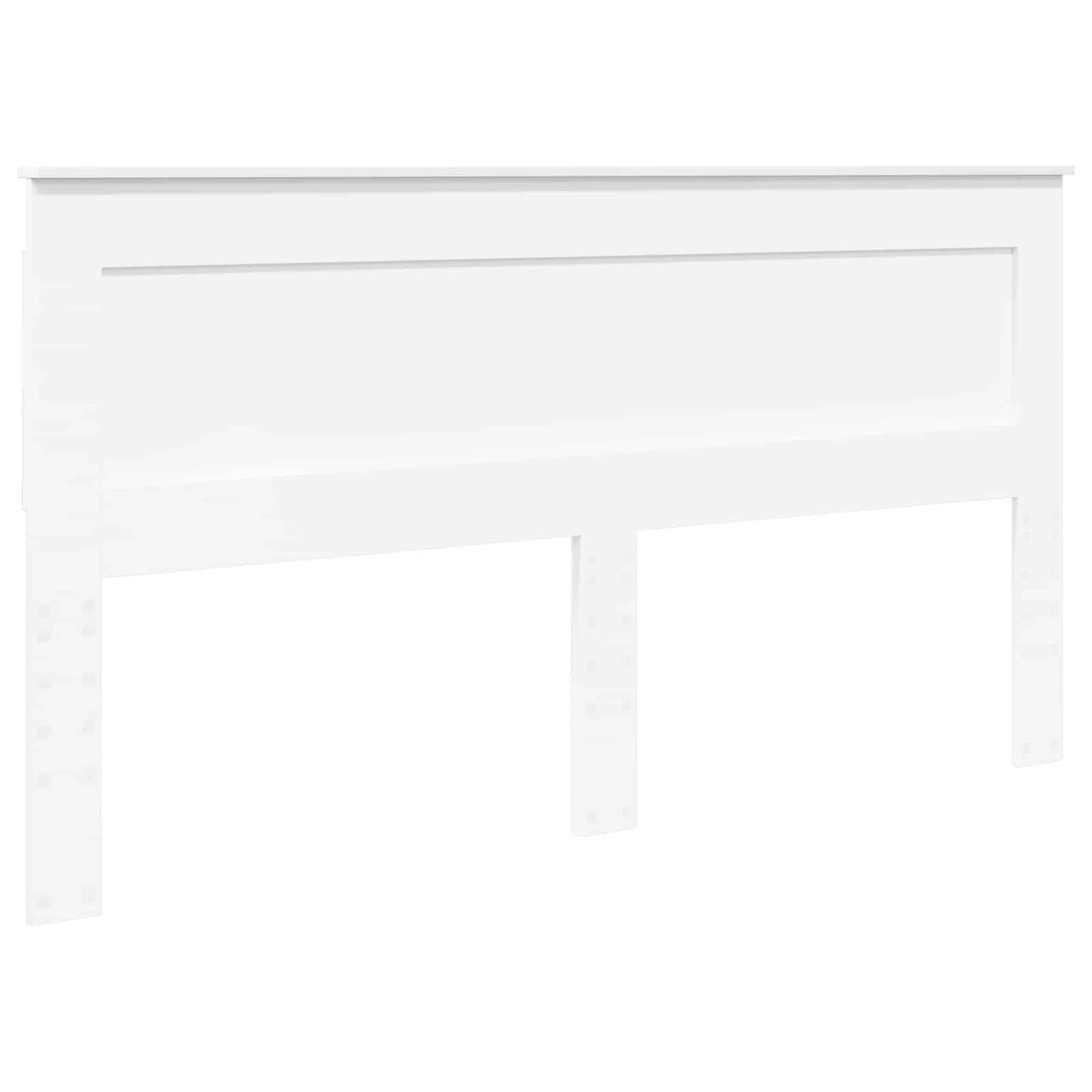 Bedframe met hoofdeinde Wit 200 x 200 cm Massief grenenhout