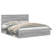 Bedframe Grijs Sonoma 200 x 200 cm Massief grenenhout