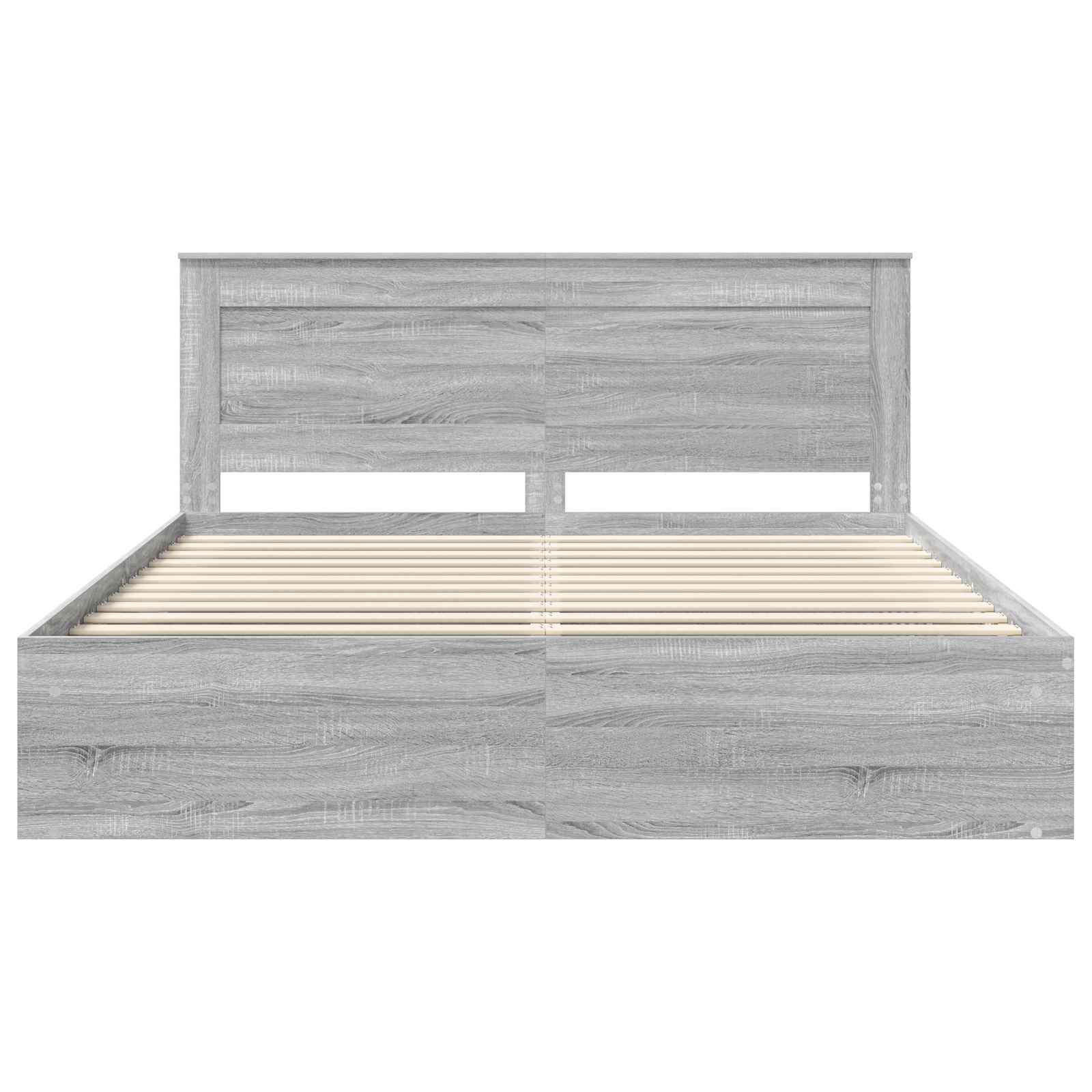 Bedframe Grijs Sonoma 200 x 200 cm Massief grenenhout