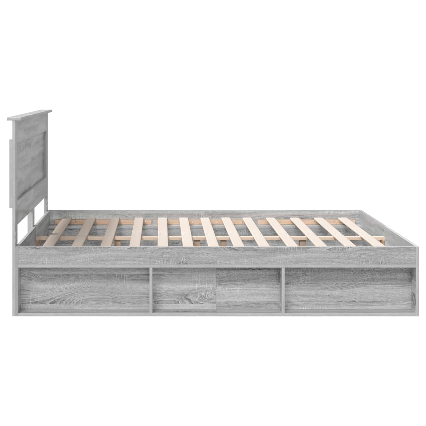Bedframe Grijs Sonoma 200 x 200 cm Massief grenenhout