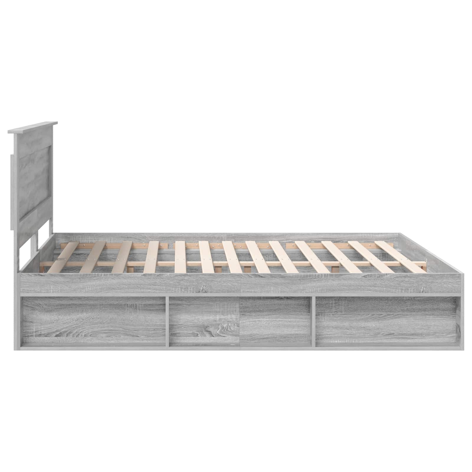 Bedframe Grijs Sonoma 200 x 200 cm Massief grenenhout