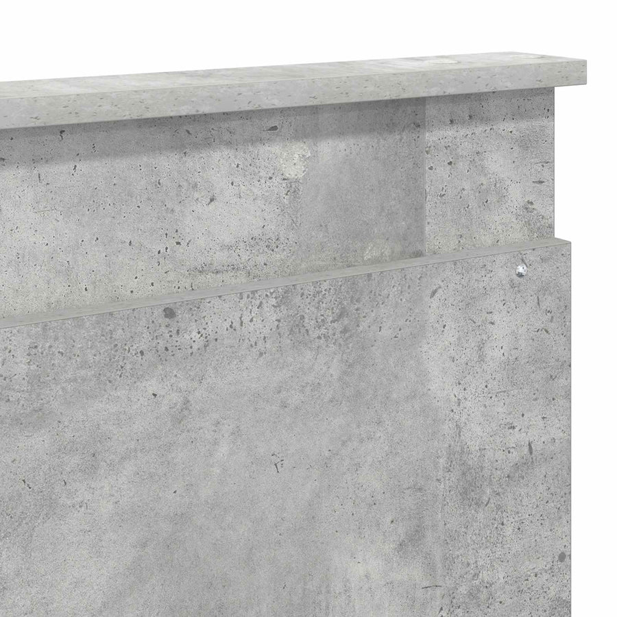 Bedframe met hoofdeinde Beton 180 x 200 cm Massief grenenhout