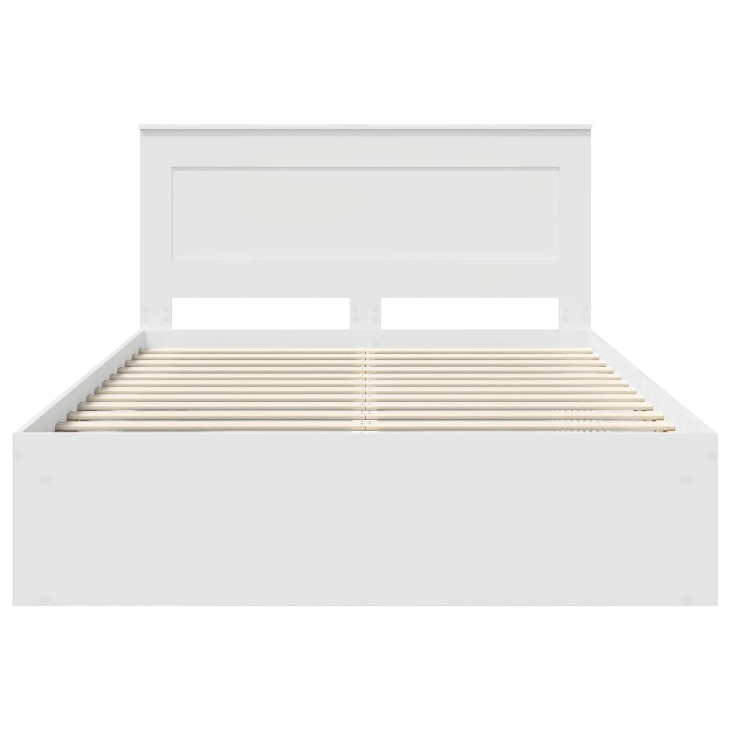 Bedframe met hoofdeinde Wit 160 x 200 cm Massief grenenhout