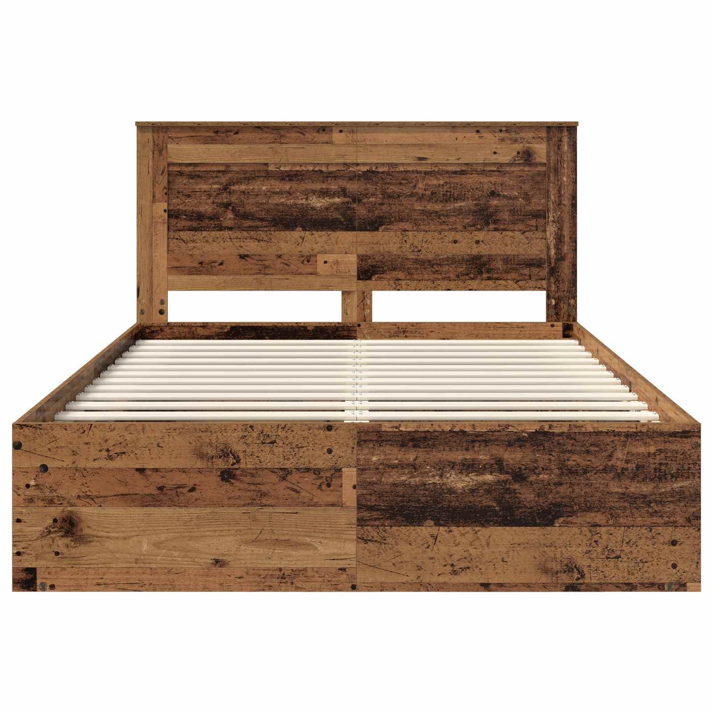 Bedframe met hoofdeinde Oudhout 150 x 200 cm Massief grenenhout
