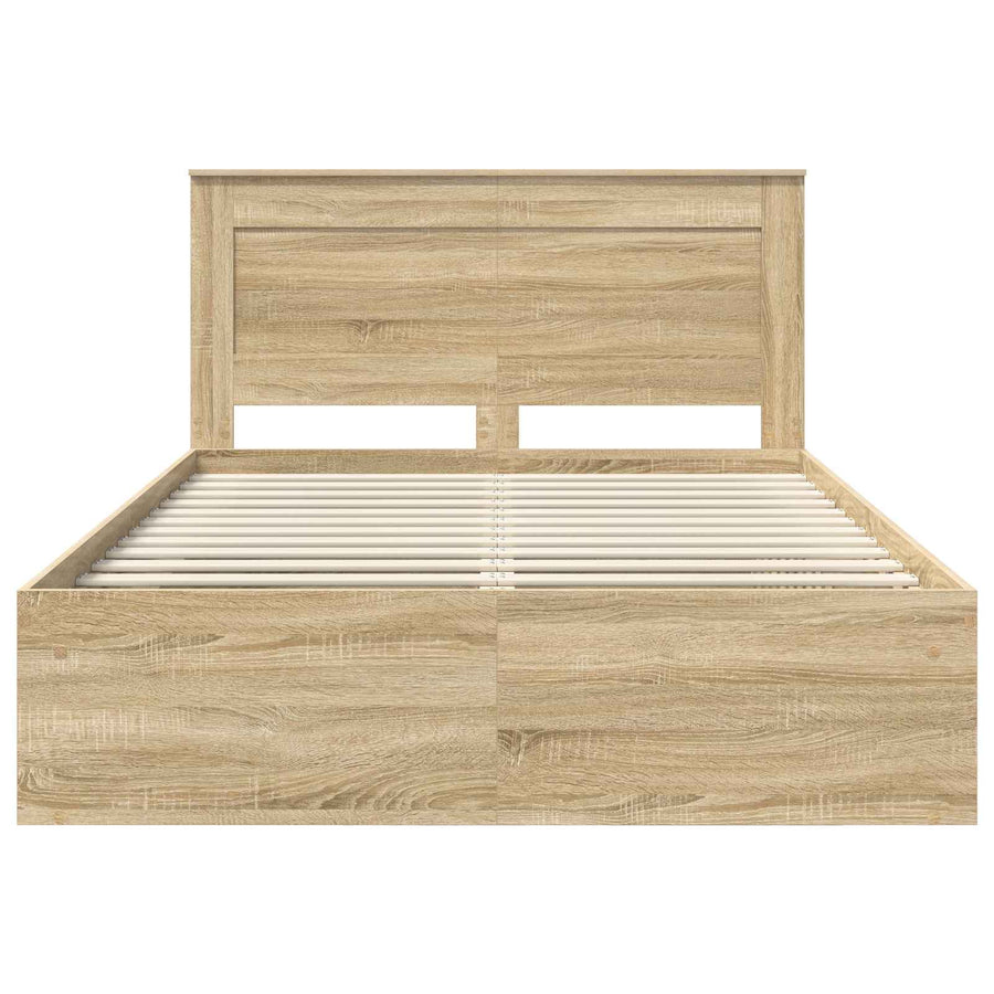 Bedframe met hoofdeinde Sonoma 140 x 200 cm Massief grenenhout