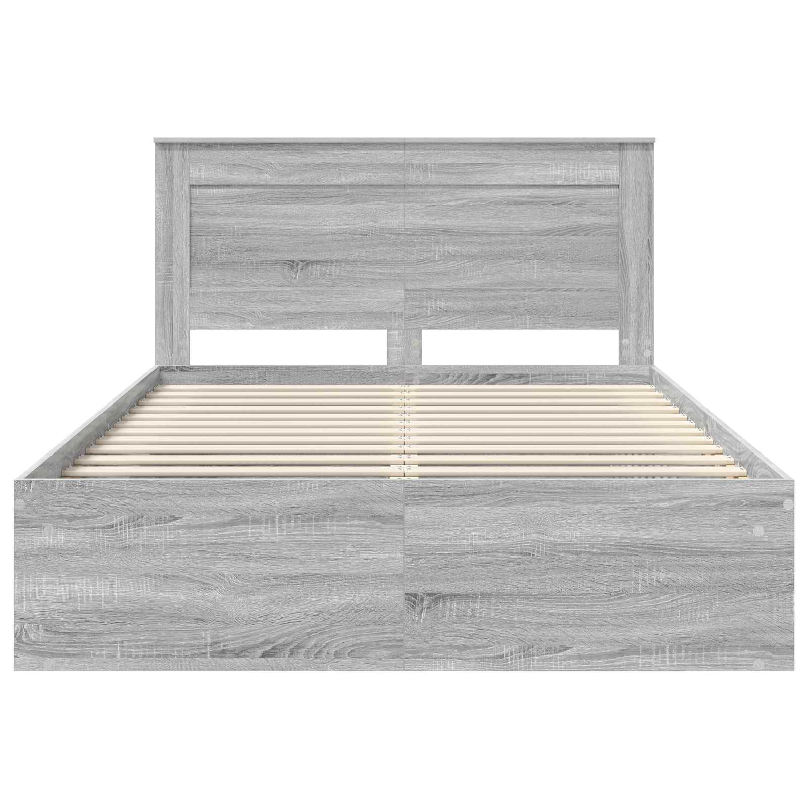 Bedframe Grijs Sonoma 140 x 200 cm Massief grenenhout