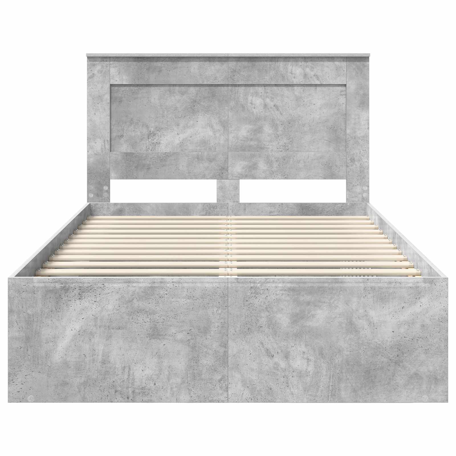 Bedframe Concerte Grijs 135 x 190 cm Massief grenenhout