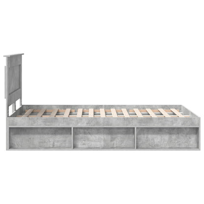 Bedframe Concerte Grijs 135 x 190 cm Massief grenenhout