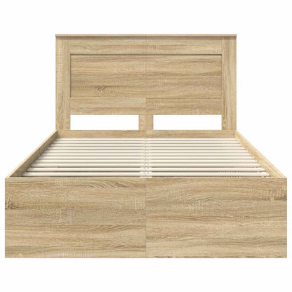 Bedframe met hoofdeinde Sonoma 120 x 190 cm Massief grenenhout