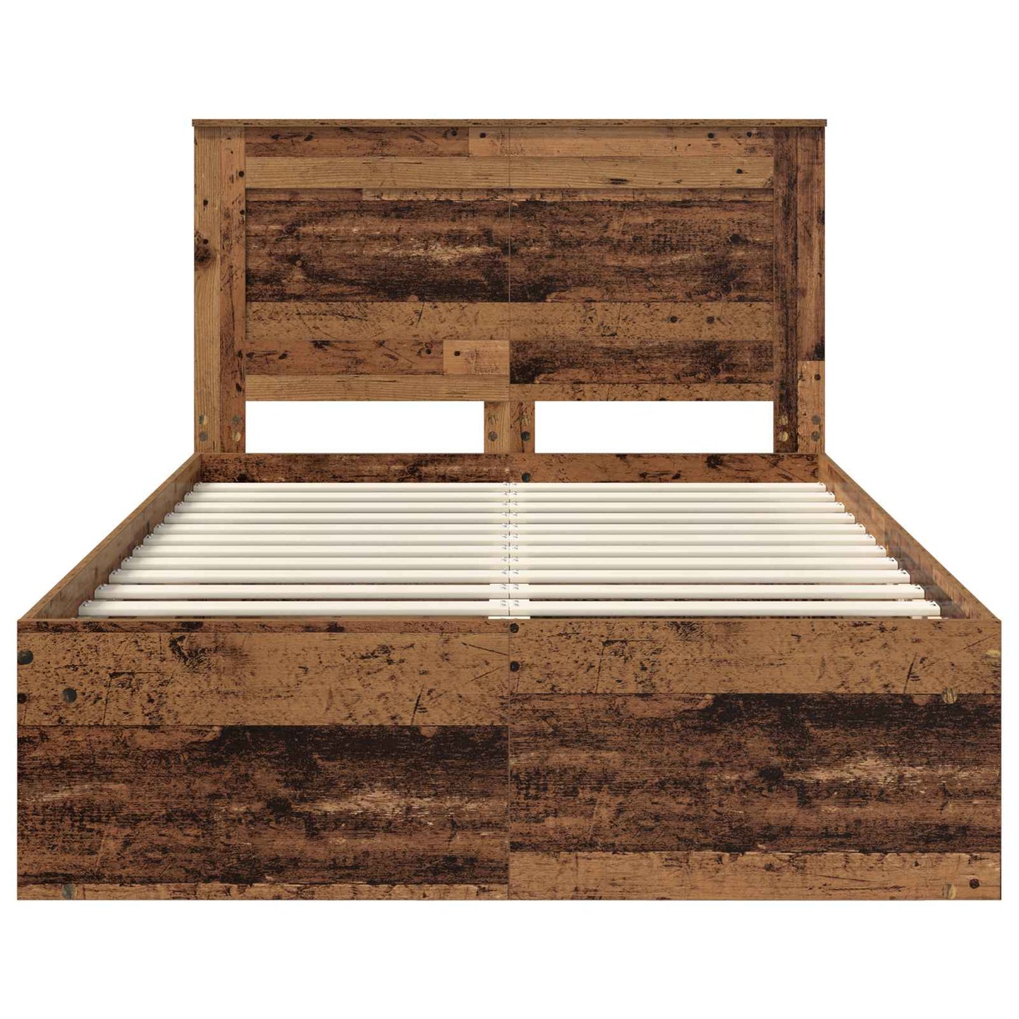 Bedframe met hoofdeinde Oudhout 120 x 190 cm Massief grenenhout