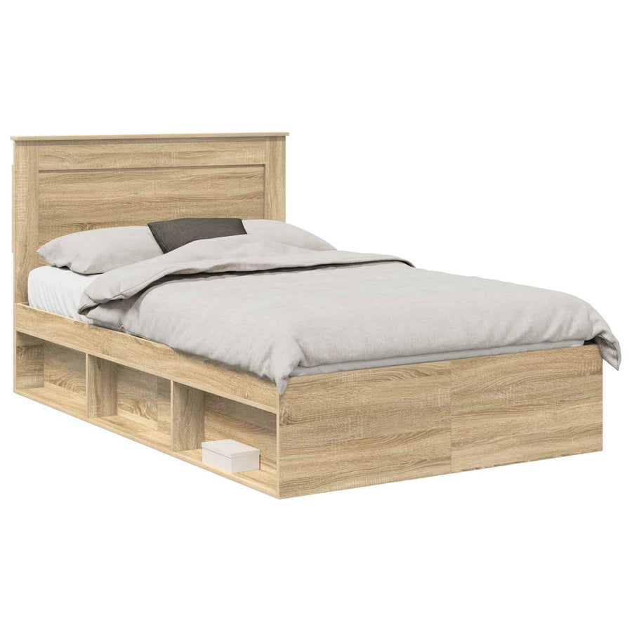 Bedframe met hoofdeinde Sonoma 120 x 200 cm Massief grenenhout