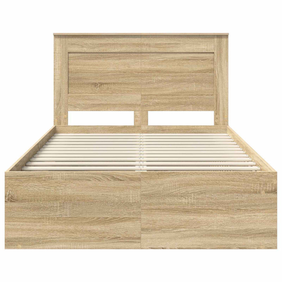 Bedframe met hoofdeinde Sonoma 120 x 200 cm Massief grenenhout