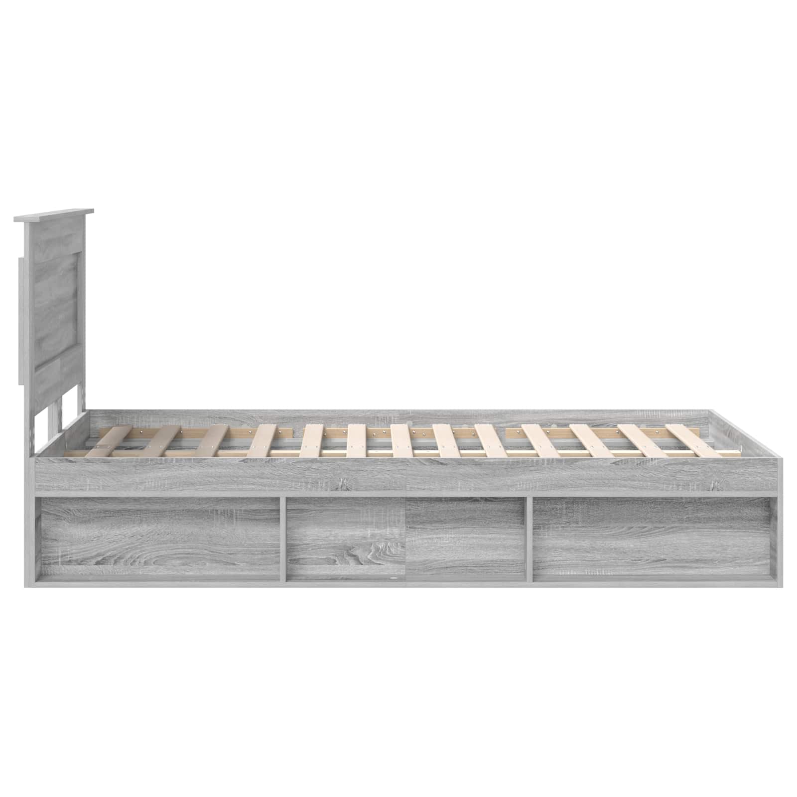 Bedframe Grijs Sonoma 120 x 200 cm Massief grenenhout