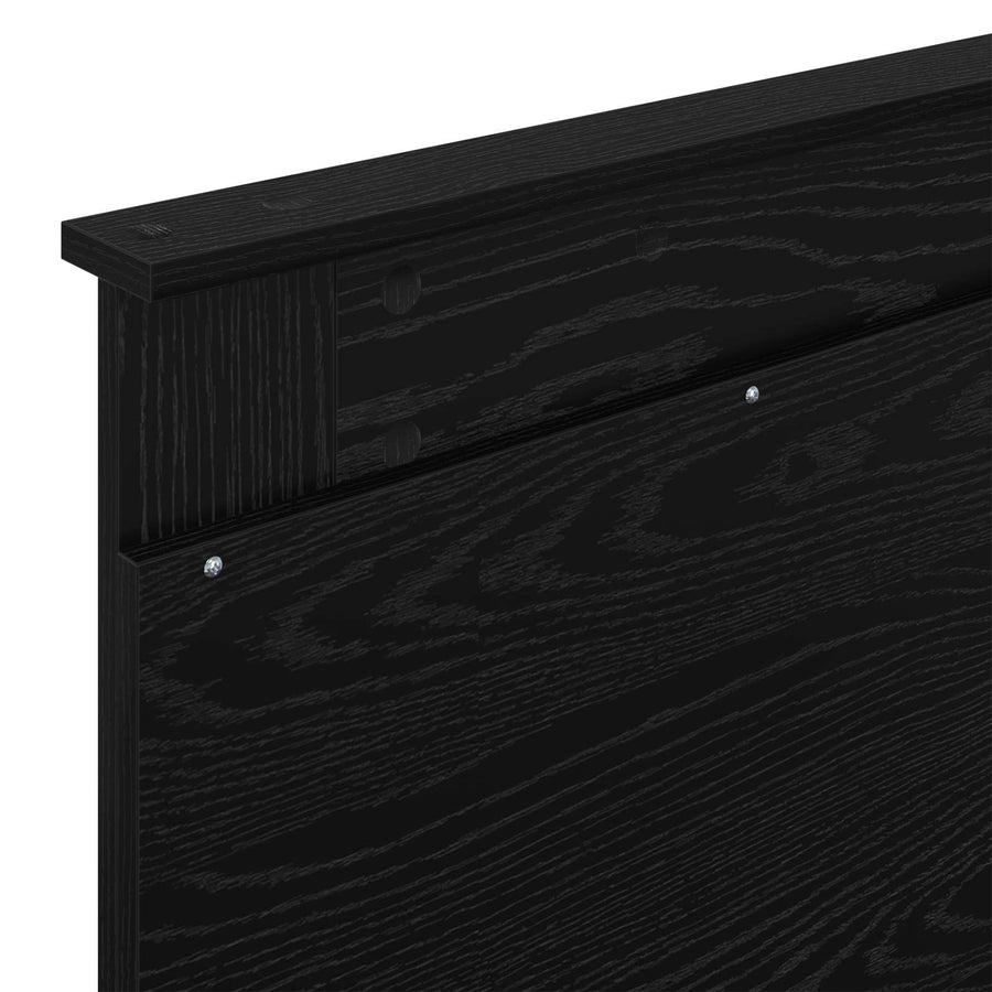Bedframe met hoofdeinde Zwart 100 x 200 cm Massief grenenhout