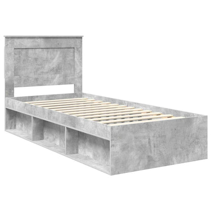 Bedframe Concerte Grijs 100 x 200 cm Massief grenenhout