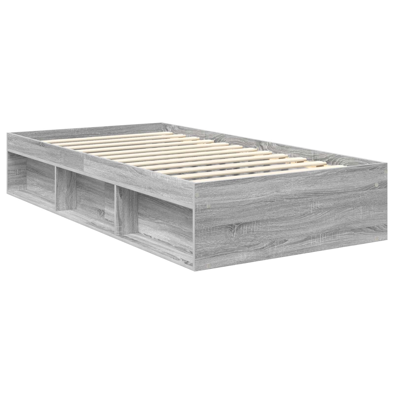 Bedframe Grijs Sonoma 100 x 200 cm Massief grenenhout
