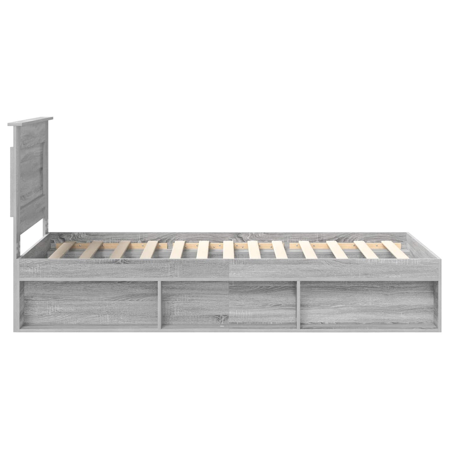 Bedframe Grijs Sonoma 100 x 200 cm Massief grenenhout