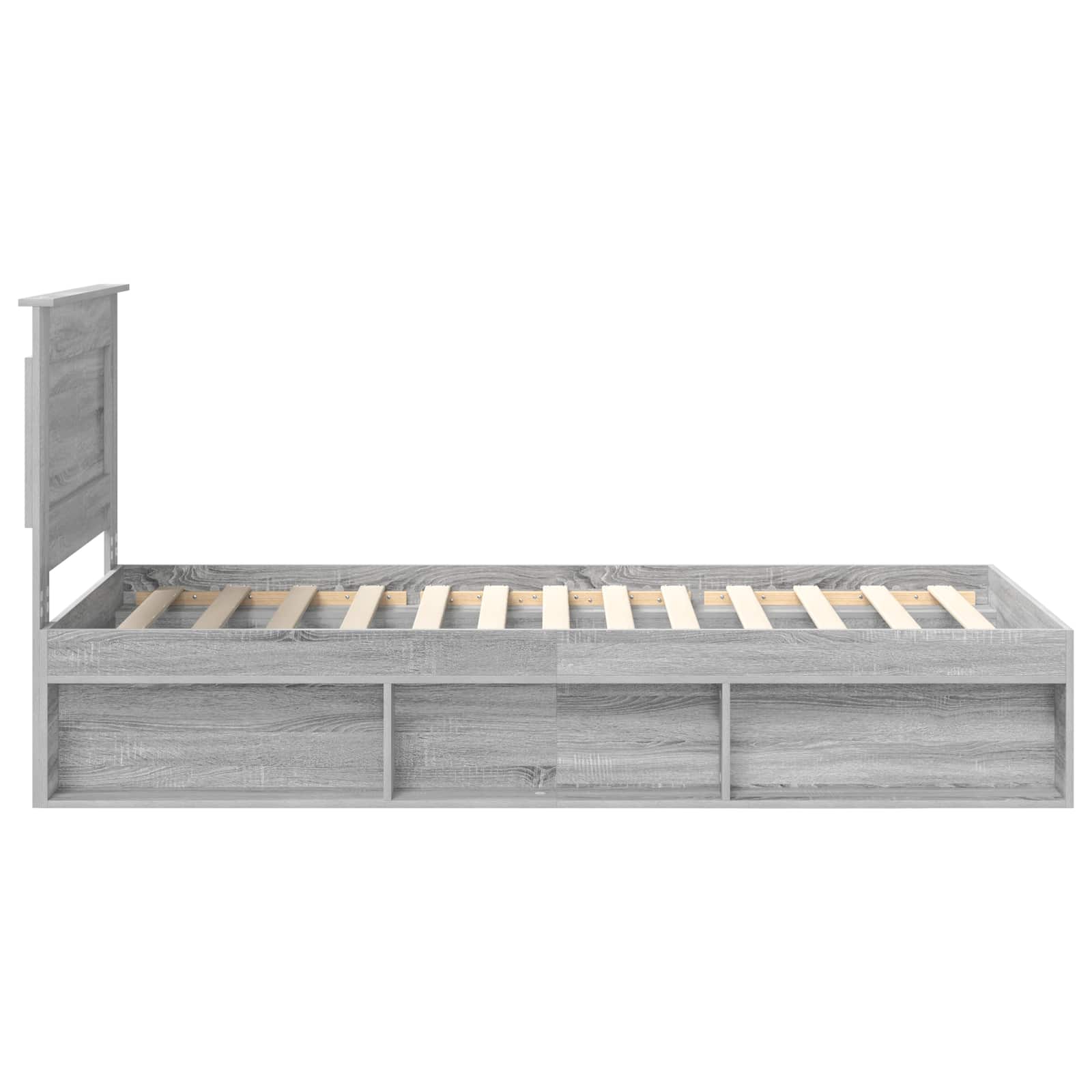 Bedframe Grijs Sonoma 100 x 200 cm Massief grenenhout