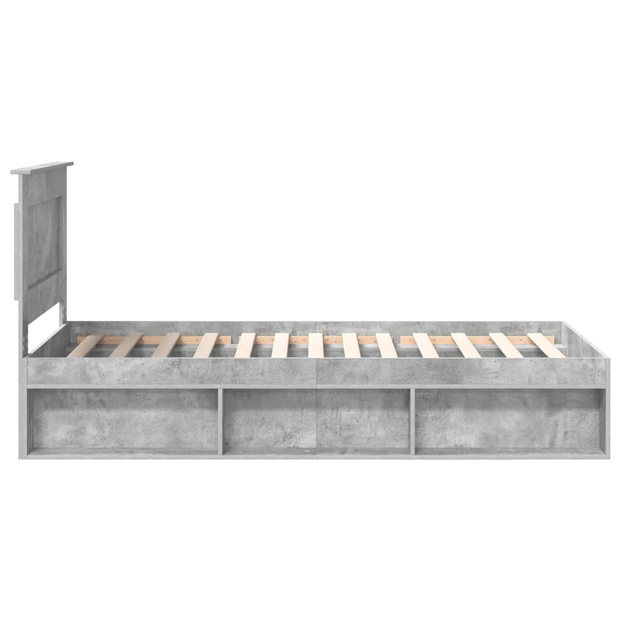 Bedframe met lade Concerte Grijs 90 x 190 cm Massief grenenhout