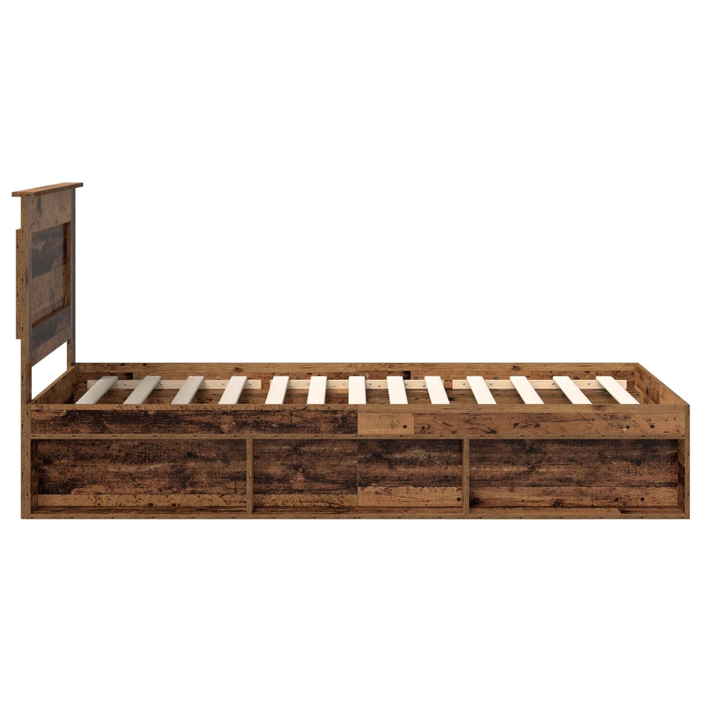 Bedframe met hoofdeinde Oudhout 90 x 190 cm Massief grenenhout